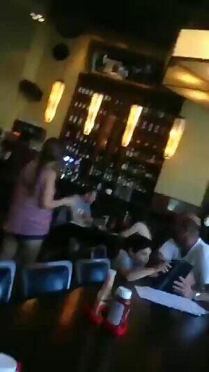 Casually playing porn in the restaurant