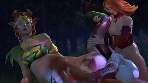 Enchantress and lina have a Sproink in the rain