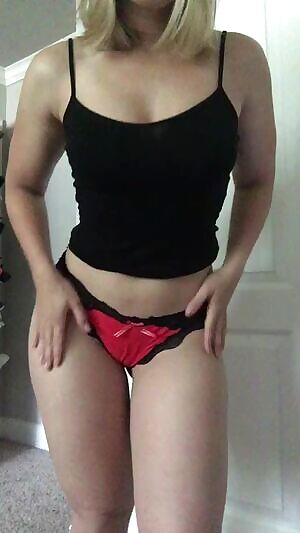 This red hot silky thong has already been worn for 24hrs, and played in multiple times. Check out the in the comments.