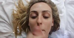 Wiping it out her eyes