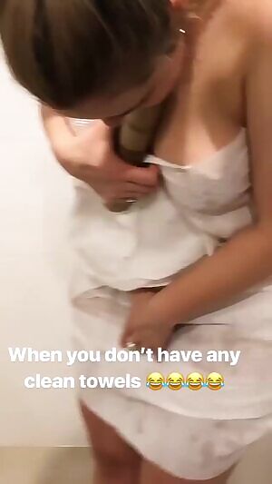 When theres no clean towels *IG Post*