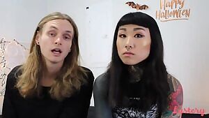 Gorgeously pierced and inked Asian with her boyfriend