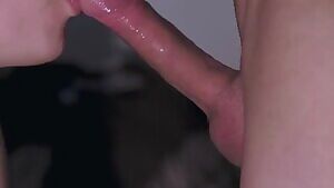 Throbbing oral creampie