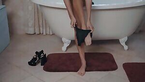 During a blind date he can't hide his attraction to her big natural titties