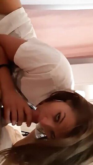 Young busty teen tries a big cock inside her tight mounth