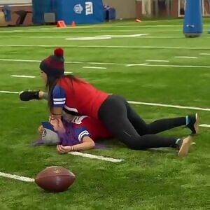 Bayley getting her big ass in position