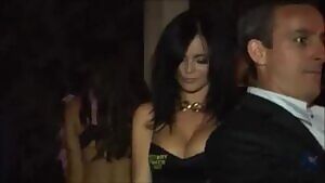 Emma Glover's tits bursting out of her dress