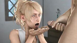 Lunafreya getting splattered