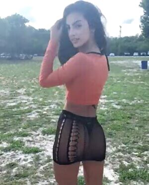 Little butt in fishnet shorts