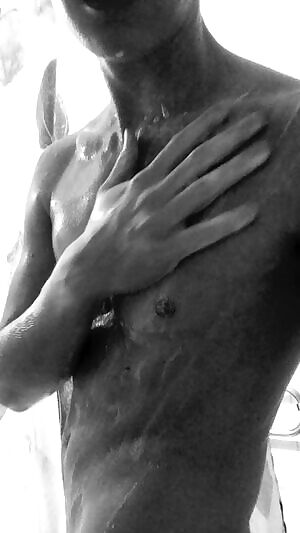 A steaming hot shower after a cold day out in the snow.