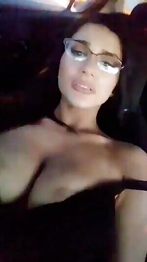 Touching myself in car