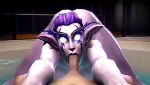 Night Elf Sucking Human Dry