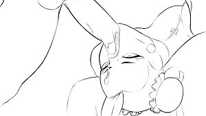 Chun-Li getting her throat fucked