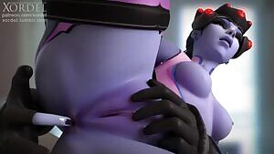 Widowmaker touching her pussy and ass