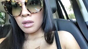 Asa Rubs Her Pussy While Parked In Public