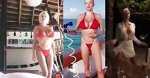 Caroline Vreeland loves to flaunt her massive 32F tits