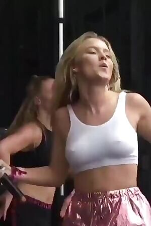 Zara Larsson's tits bouncing, instantly made me hard