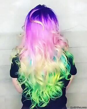 Rainbow hair