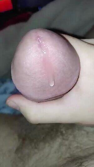 Trying to show off my precum when all of a sudden...