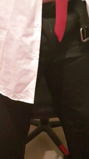 I'm told I wore my suit jacket wrong last time, so I took it off altogether.