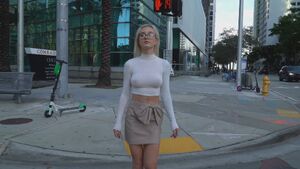 Braless in Public Babe Big Tits