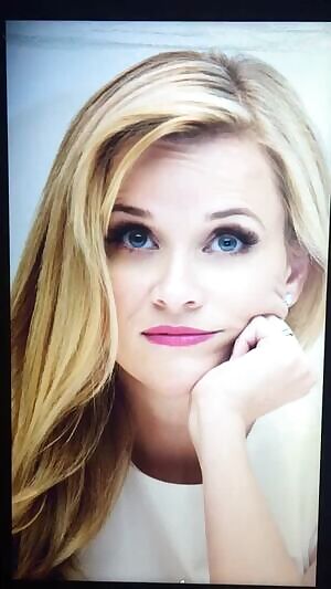 Reese Witherspoon takes an OCEAN OF HOT CUM ROPES to her gorgeous milf face!!!!