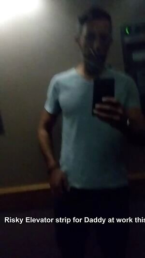Risky elevator strip this morning at work just for you ...