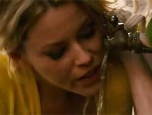 Here is the scenario: Elizabeth Banks needs to eat your cum every 24 hours, because of some science stuff. The tap is your dick and the water is your cum.