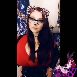 Blowing ropes for her gigantic jugs