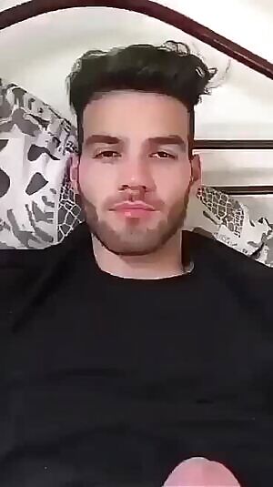 Showing off his thick cock