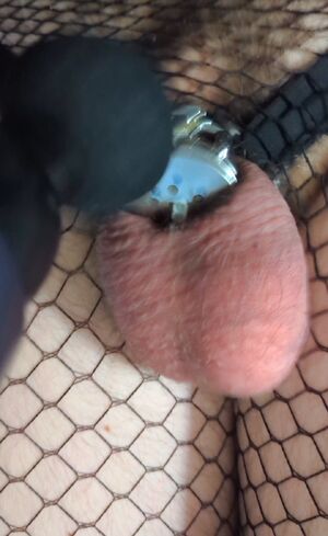 Male-Squirting In Chastity Caged Cumshot Sissy
