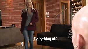 the bf finds suggestive texts from a flirty coworker on Lena Cova's phone - she changes the subject and distracts him with hot sex