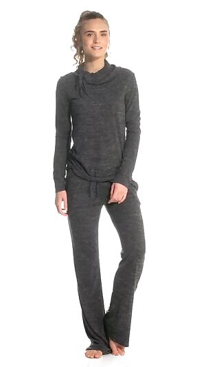 Pink Lotus Movement Surge Cowl Neck Pullover Wrap