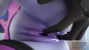 Widowmaker showing her pussy gape