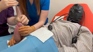 Medical Gloves Femdom Sounding Threesome