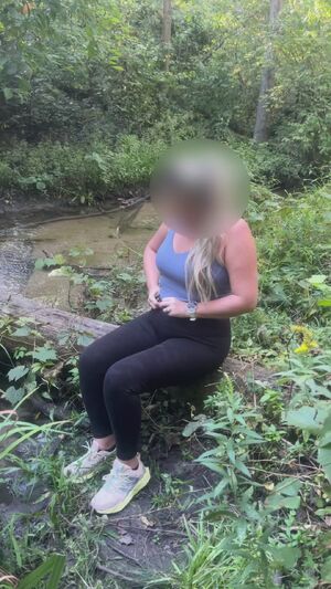 Middle Aged Boobs Exhibitionist Flashing Hiking