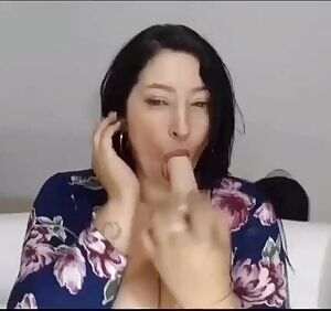 She eats dildo for a living