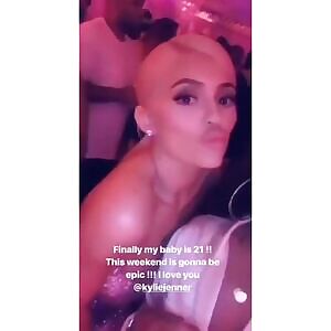 Kylie Jenner sticking her tongue out a load