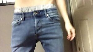 Pulling my bulge out of my jeans. PMs welcome