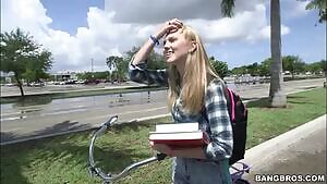 Lily Rader hitches a ride