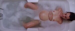 Frankie Shaw pregnant plotting in the bath tub, in Bad Peter .