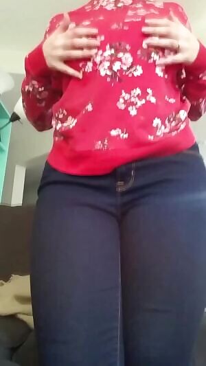 Tittydrop and black lacey panties