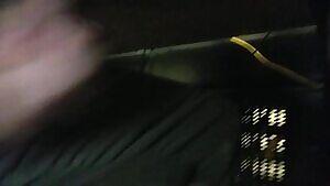 Cumming under y desk.