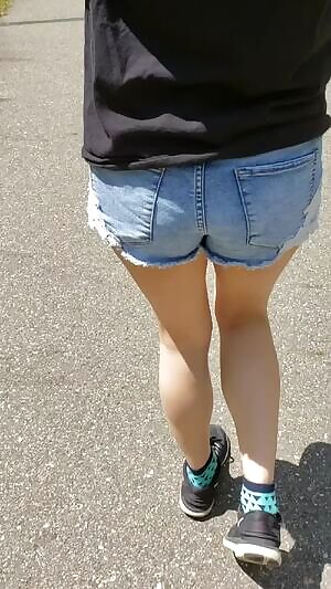 She makes them into bootyshorts