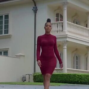 Hikeah Kareem in a bodytight dress.