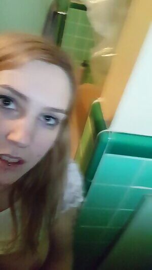 in the bathroom at a friends party