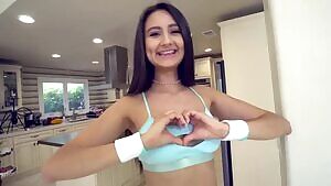 Eliza dancing and flashing