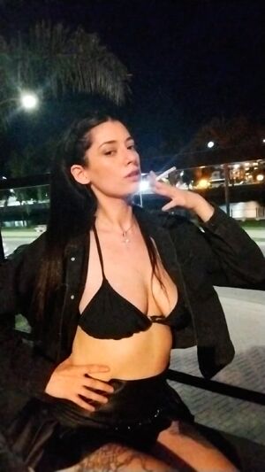 Cigar fetish Brunette Outdoor Sexy Smoking