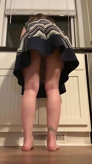 I think my neighbor caught me being naughty while washing dishes. mil ass