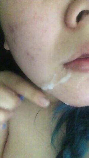 swallowing my man’s cum 💦